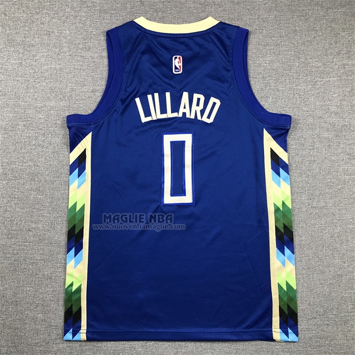 Maglia
 Damian Lillard NO 0 Bambino
 Milwaukee Bucks Citta
 2022-23 Blu

